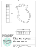 Miss Doughmestic Giraffe Heart Cookie Cutter