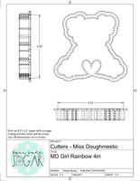 Miss Doughmestic Girl Rainbow Cookie Cutter