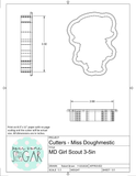 Miss Doughmestic Girl Scout Cookie Cutter or Fondant Cutter