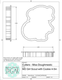 Miss Doughmestic Girl Scout with Cookie Cookie Cutter or Fondant Cutter