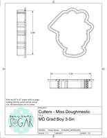 Miss Doughmestic Grad Boy Cookie Cutter