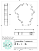 Miss Doughmestic Grad Boy Cookie Cutter