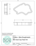 Miss Doughmestic Grad Cap Heart Cookie Cutter