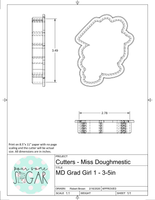 Miss Doughmestic Grad Girl 1 Cookie Cutter