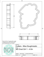 Miss Doughmestic Grad Girl 1 Cookie Cutter