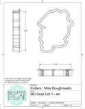 Miss Doughmestic Grad Girl 1 Cookie Cutter