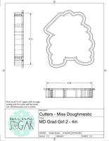 Miss Doughmestic Grad Girl 2 Cookie Cutter