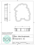 Miss Doughmestic Grad Girl 2 Cookie Cutter