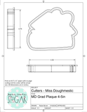 Miss Doughmestic Grad Plaque Cookie Cutter