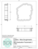 Miss Doughmestic Graduation Facemask 2 Cookie Cutter