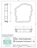 Miss Doughmestic Graduation Facemask 2 Cookie Cutter