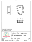 Miss Doughmestic Gymnast Outfit 1 Cookie Cutter