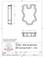 Miss Doughmestic Gymnast Outfit 1 Cookie Cutter