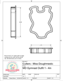 Miss Doughmestic Gymnast Outfit 1 Cookie Cutter