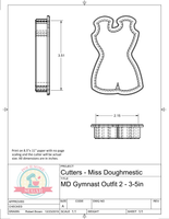 Miss Doughmestic Gymnast Outfit 2 Cookie Cutter