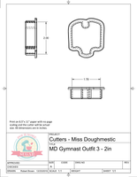 Miss Doughmestic Gymnast Outfit 3 Cookie Cutter