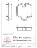 Miss Doughmestic Gymnast Outfit 3 Cookie Cutter