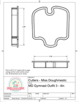 Miss Doughmestic Gymnast Outfit 3 Cookie Cutter