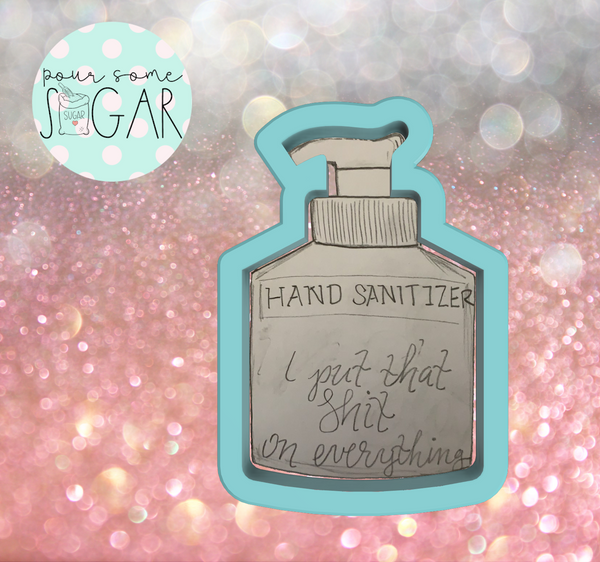 Miss Doughmestic Hand Sanitizer Bottle Cookie Cutter