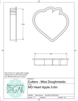 Miss Doughmestic Heart Apple Cookie Cutter