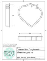 Miss Doughmestic Heart Apple Cookie Cutter