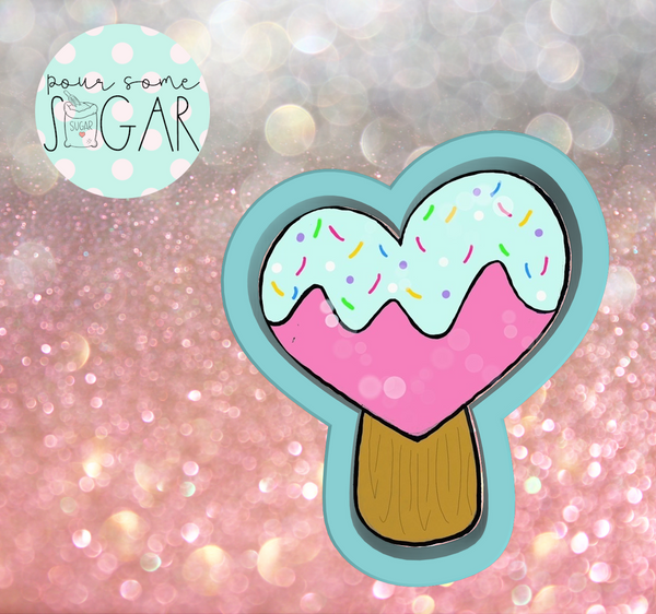 Miss Doughmestic Heart Lollipop (Sixlet Set) Cookie Cutter/Fondant Cutter or STL Download
