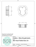 Miss Doughmestic Heart Rattle with Bow Cookie Cutter