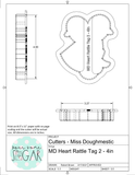 Miss Doughmestic Heart Rattle with Tag 2 Cookie Cutter