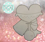 Miss Doughmestic Heart Rattle with Tag 2 Cookie Cutter