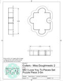 Miss Doughmestic You Complete Me Set Cookie Cutters/Fondant Cutters or STL Downloads