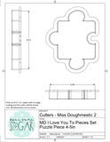 Miss Doughmestic You Complete Me Set Cookie Cutters/Fondant Cutters or STL Downloads