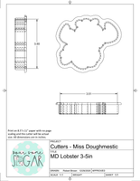 Miss Doughmestic Lobster (You're My Lobster) Cookie Cutter