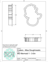 Miss Doughmestic Mermaid 1 Cookie Cutter