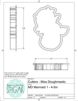 Miss Doughmestic Mermaid 1 Cookie Cutter