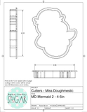 Miss Doughmestic Mermaid 2 Cookie Cutter