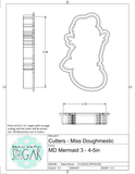 Miss Doughmestic Mermaid 3 Cookie Cutter