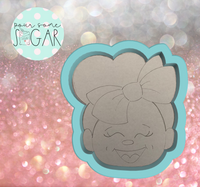 Miss Doughmestic Messy Bun Cookie Cutter