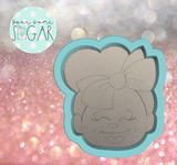 Miss Doughmestic Messy Bun Cookie Cutter