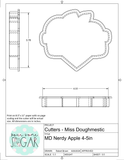 Miss Doughmestic Nerdy Apple Cookie Cutter