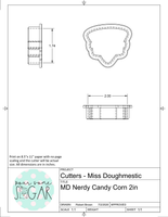 Miss Doughmestic Nerdy Candy Corn Cookie Cutter