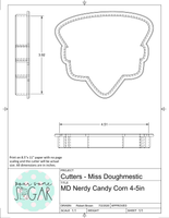 Miss Doughmestic Nerdy Candy Corn Cookie Cutter