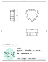 Miss Doughmestic Nerdy Pie Cookie Cutter