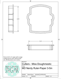 Miss Doughmestic Nerdy Ruler-Paper Cookie Cutter