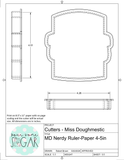 Miss Doughmestic Nerdy Ruler-Paper Cookie Cutter