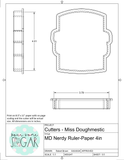 Miss Doughmestic Nerdy Ruler-Paper Cookie Cutter