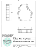 Miss Doughmestic Nerdy Sanitizer Bottle Cookie Cutter