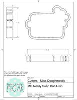 Miss Doughmestic Nerdy Soap Bar Cookie Cutter