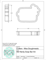 Miss Doughmestic Nerdy Soap Bar Cookie Cutter