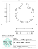 Miss Doughmestic Nerdy Soda Cup Cookie Cutter or Fondant Cutter