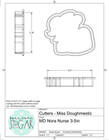 Miss Doughmestic Nora Nurse Cookie Cutter